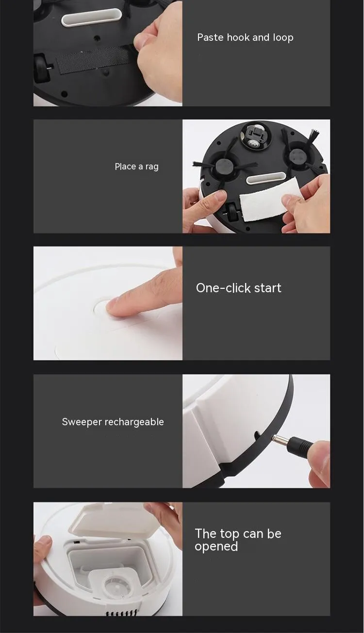 Norvo | Mini Robot Støvsuger | Alt-i-ett Intelligent Enhet