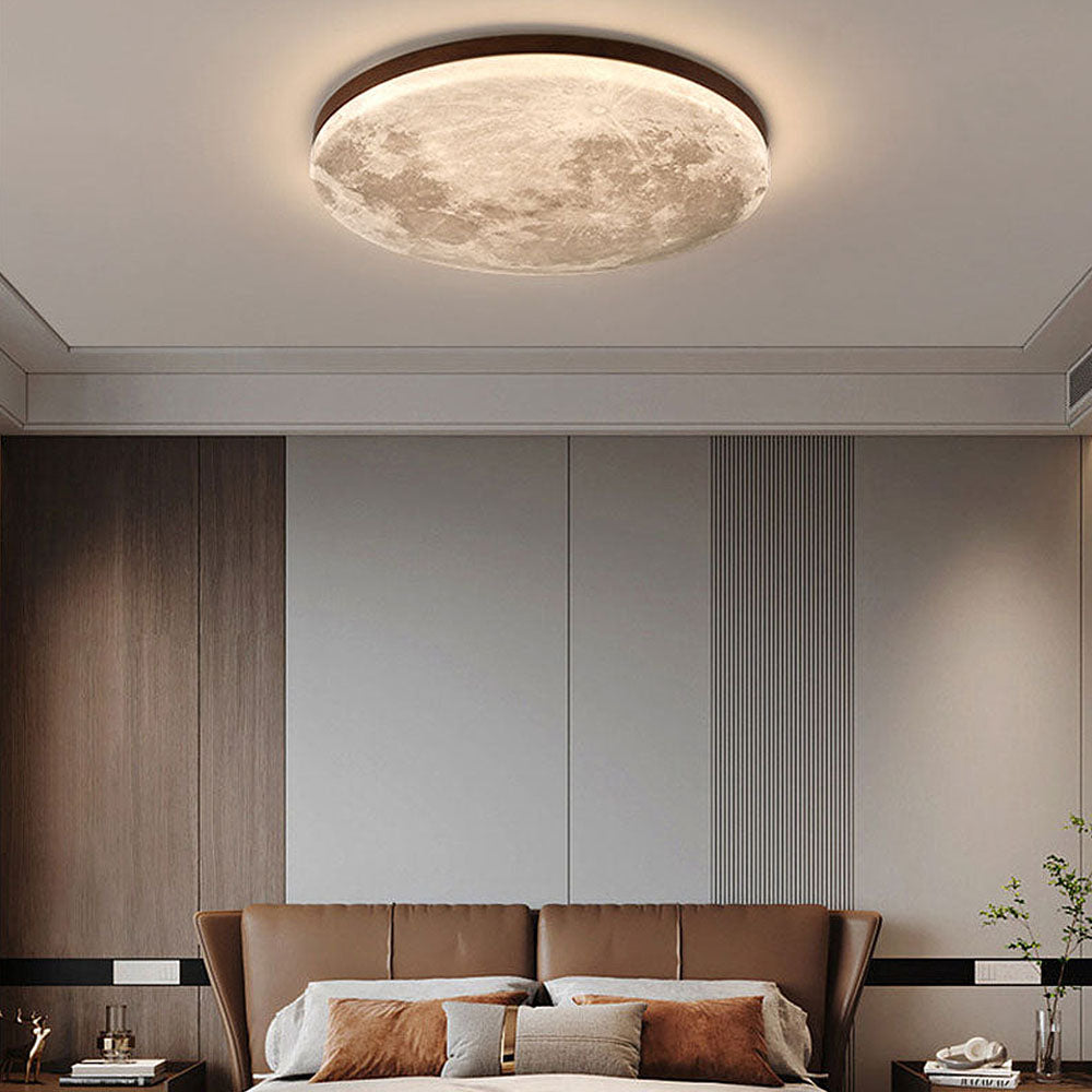 Norvo LED Taklampe | Måne Design | Dimmbar | Trelook | Ambient Belysning for Hjemmet