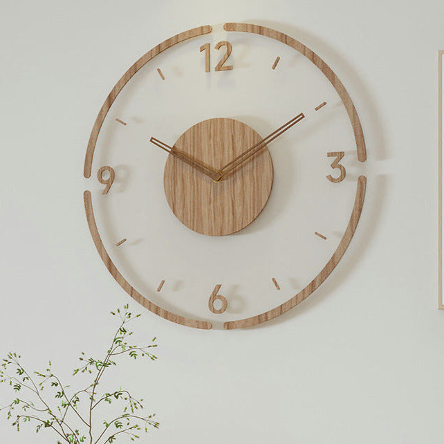 Norvo | Nordic – Stille Veggdekor Klokke I Ekte Tre, 35 Cm