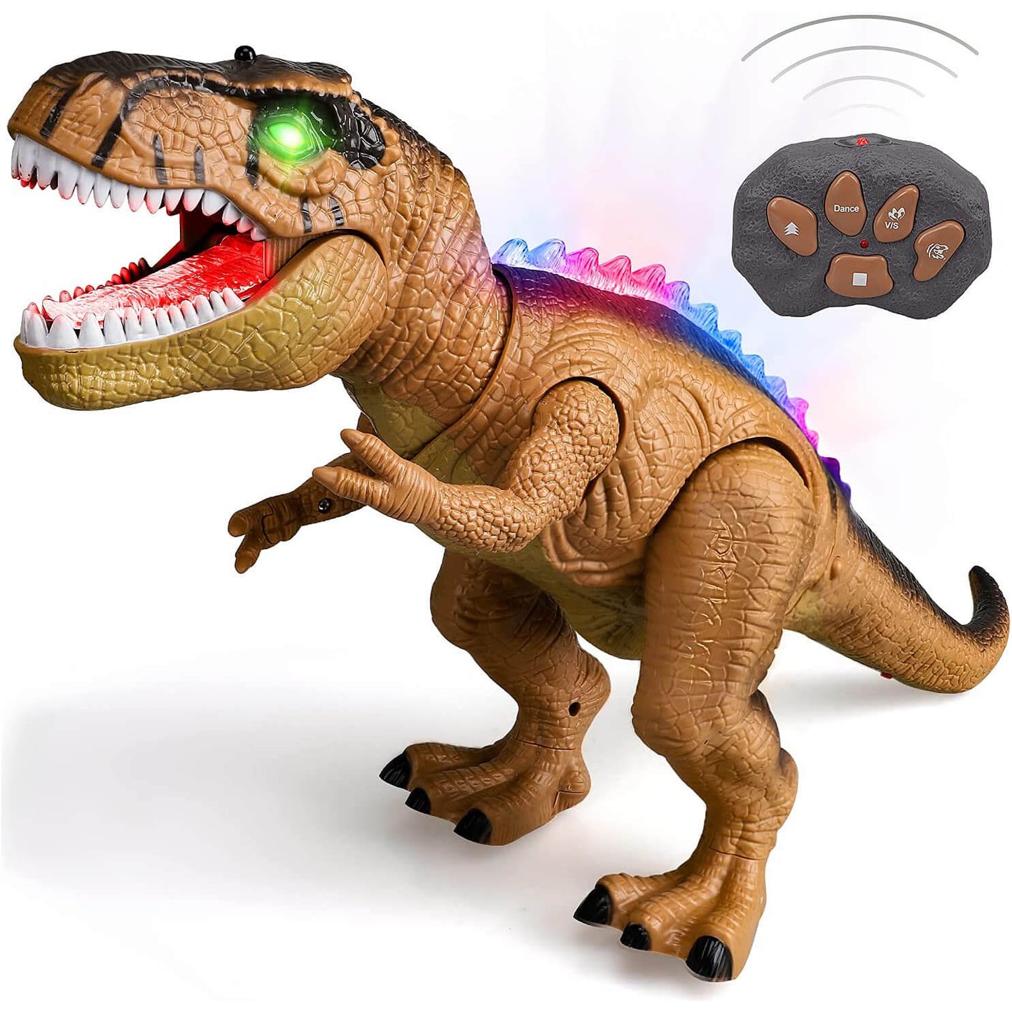 Kontroller T-Rex dinosaurer med LED-belysning