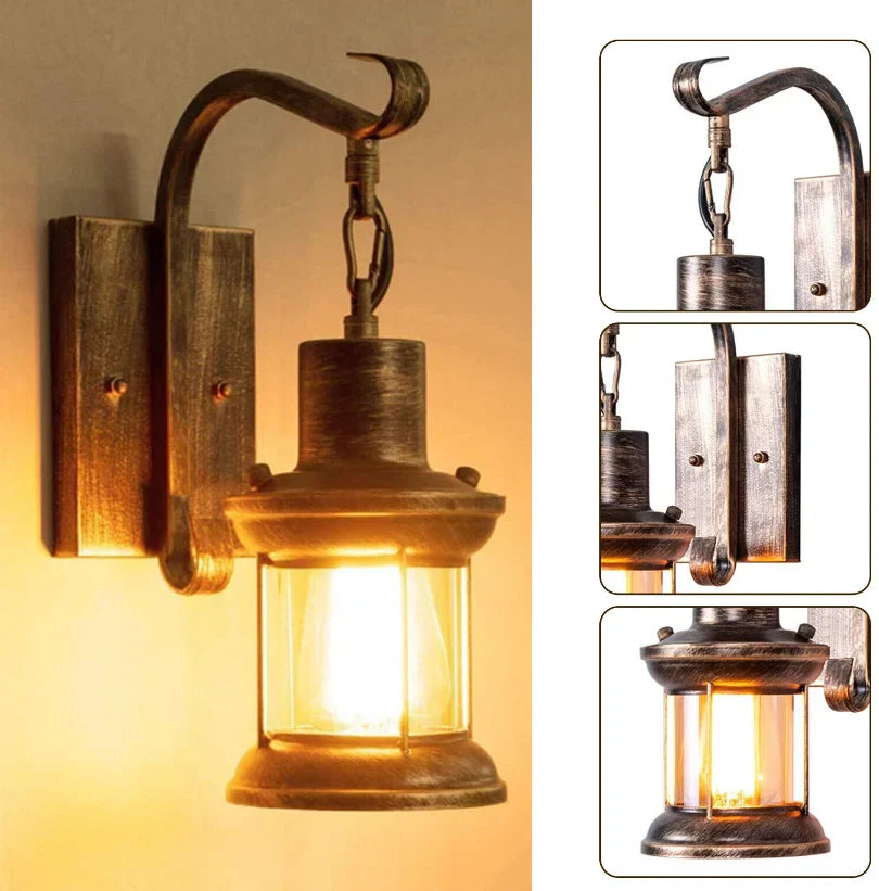 Norvo | Vintage industrivegglampe i retrostil – Rustikk vegglampe for loft, kafé og stue
