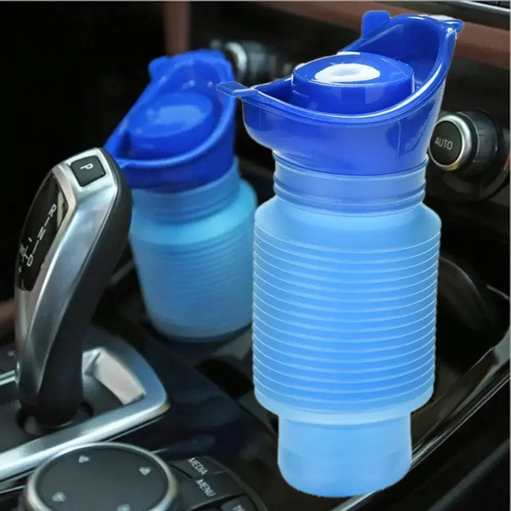 Norvo | Ansblue 750ML Bærbar Mini-Toalett Urinpose - Sammenleggbar og kompakt for reiser, camping og fotturer, egnet for kvinner, menn og barn