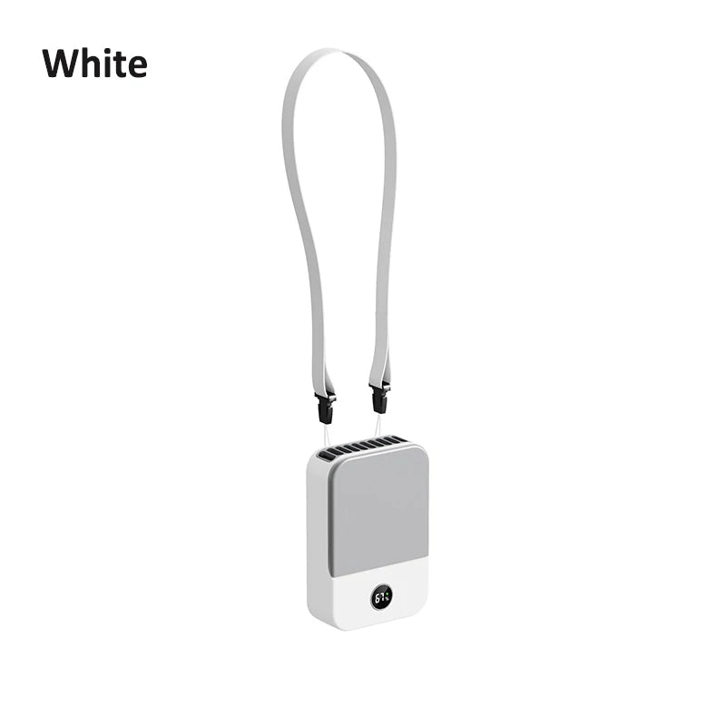 Norvo | Ventixo AirGo Bærbar Mini Vifte | 3-i-1 Nakk- & Livvifte | 3 Hastigheter | Bladøs Design | USB-C Laderfunksjon | 2000 mAh Batteri