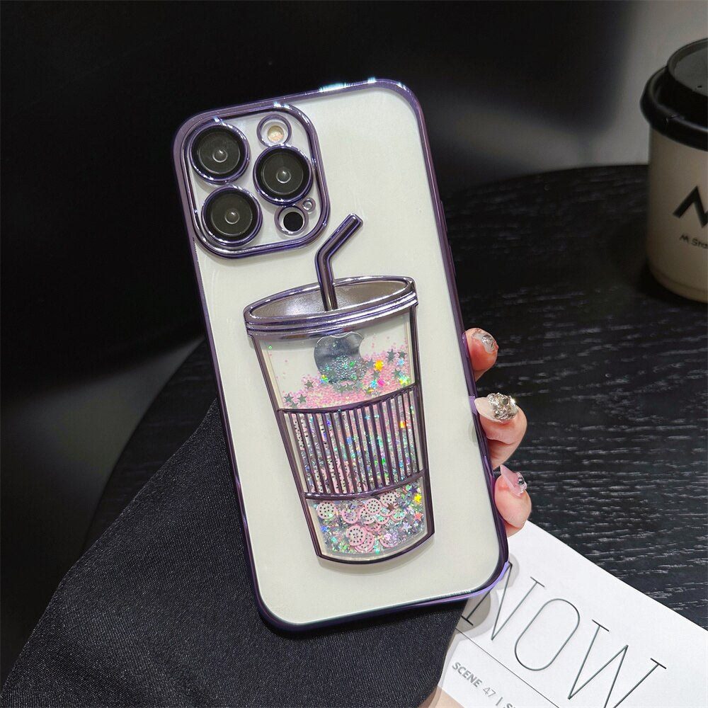 Norvo | Glitter Star Drink Cup iPhone Cover