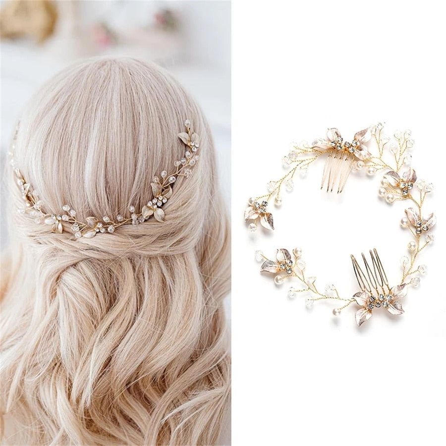Norvo | Crystal Pearl Bryllups Hårtilbehør Sett
