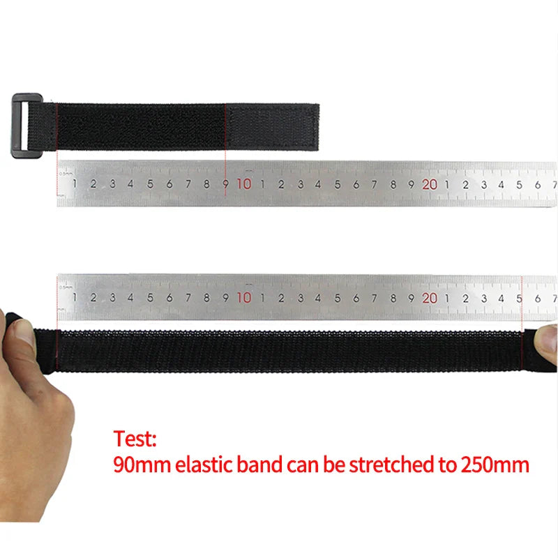 Norvo | Justerbart elastisk reversibel spenne nylon magic band - borrelås kabelbinder, borrelås bånd, klebende festebånd (2/5 STYKKER)