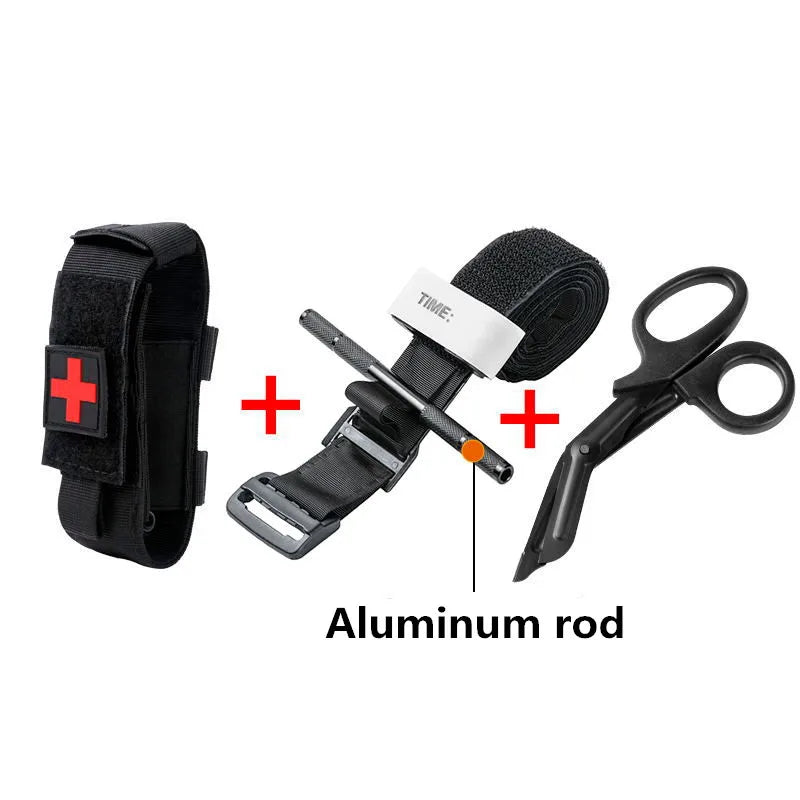 Norvo | Militært taktisk førstehjelp rotasjonstrykk CAT aluminiumstav tourniquet - Essensielt fotturer, camping, overlevelsesutstyr for Molle-redning