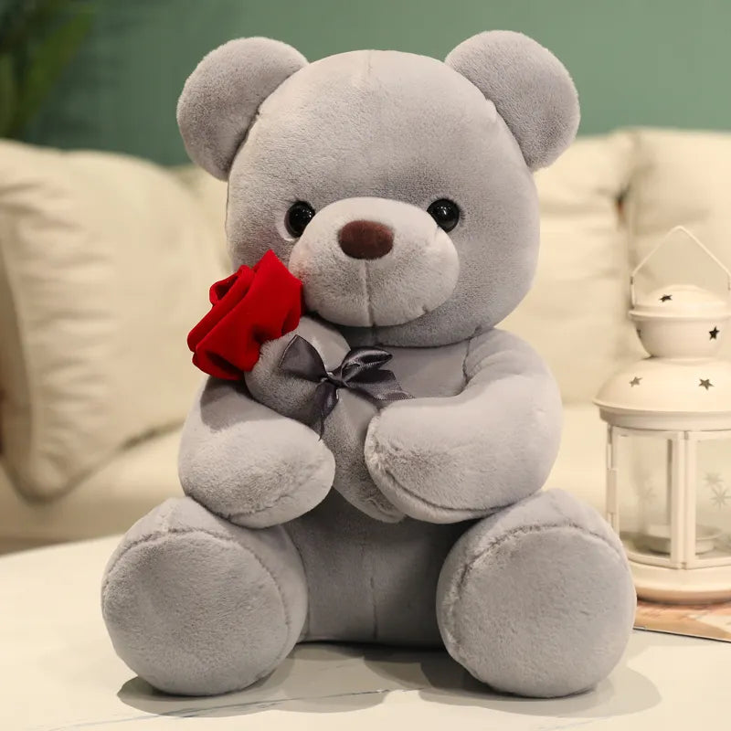 Fortryllende Rose Teddy Bear – En plysj gave av kjærlighet og komfort – Gave til Valentinsdag