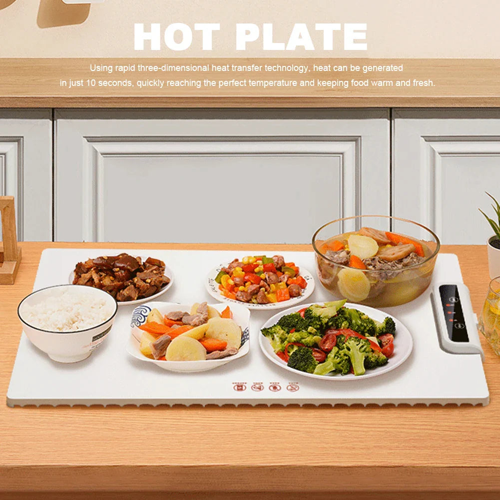 Norvo | Elektrisk Varmholdingsplate – Justerbar Temperatur Smart Silikon Varmeplate for Fester og Familiebegivenheter
