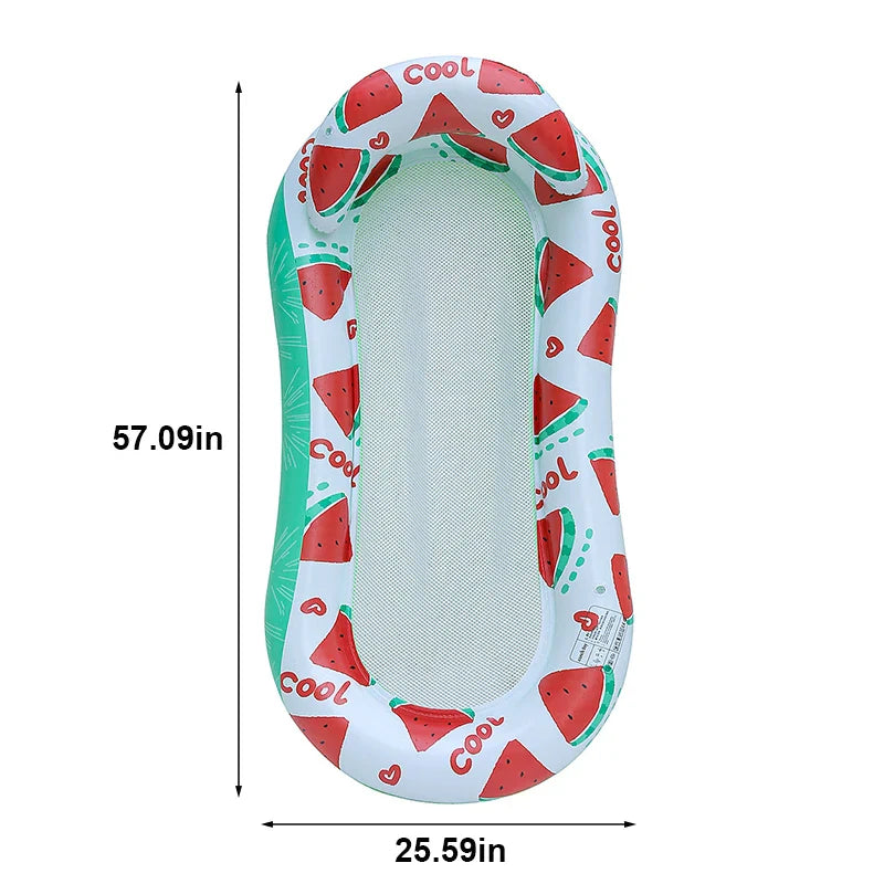 Norvo | AquaLiva Oppblåsbar Svømmelytter Rooxin | Ergonomisk Svømmehimmelseng med Mesh & Armlener | For Basseng, Innsjø & Strand