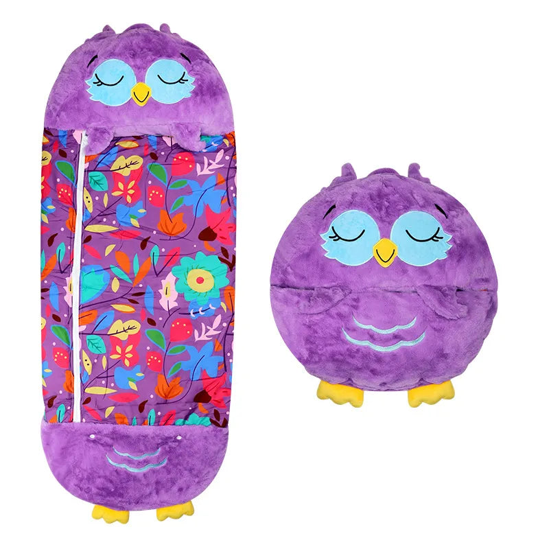 Plush leketøy og sovepose i ett for varme, trygge netter
