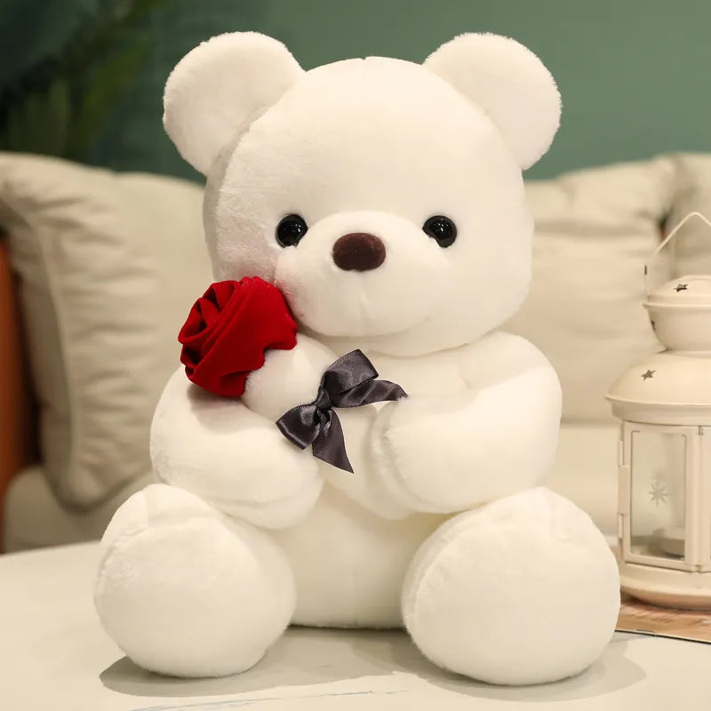 Fortryllende Rose Teddy Bear – En plysj gave av kjærlighet og komfort – Gave til Valentinsdag