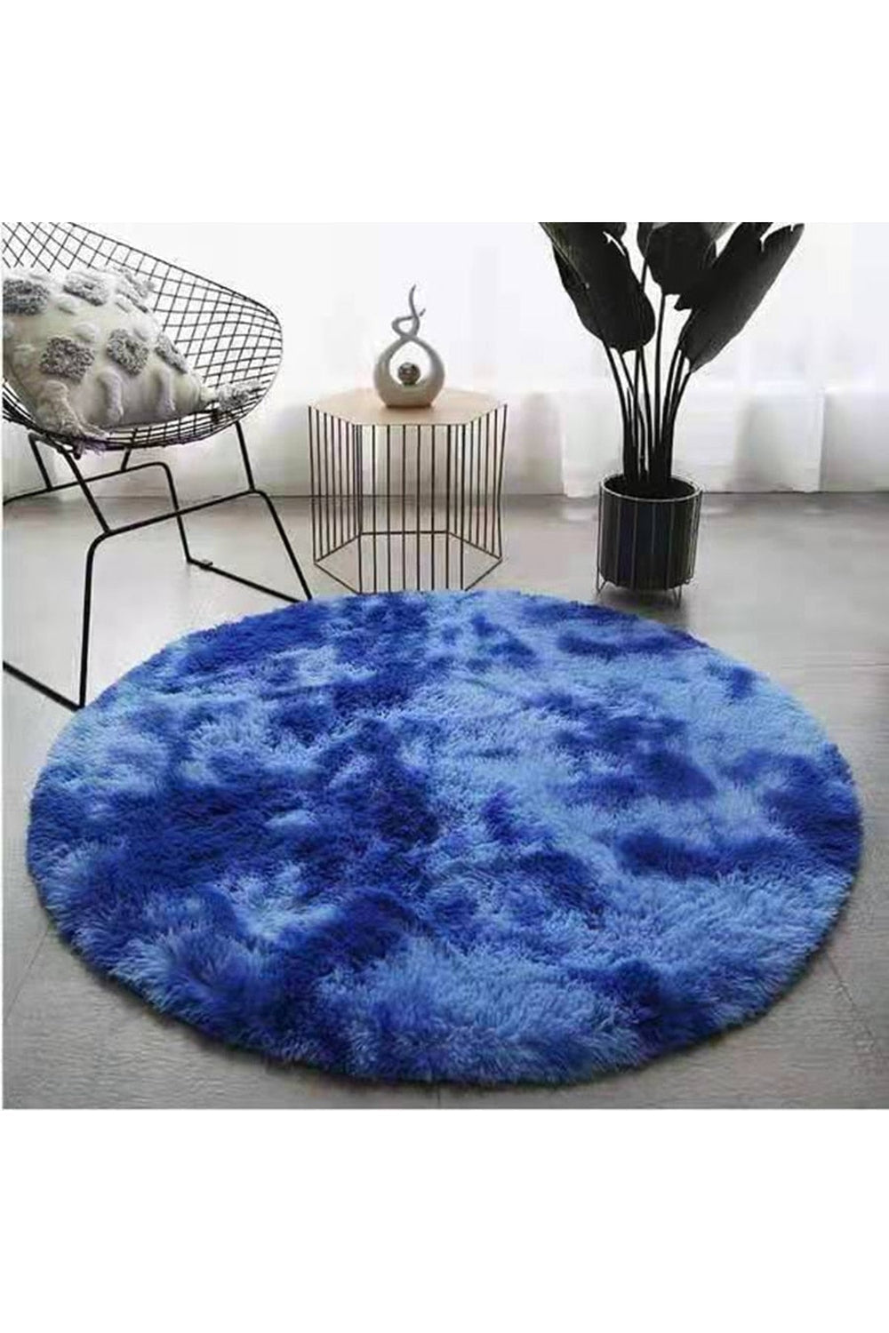 Myk Fluffy Rund Teppe