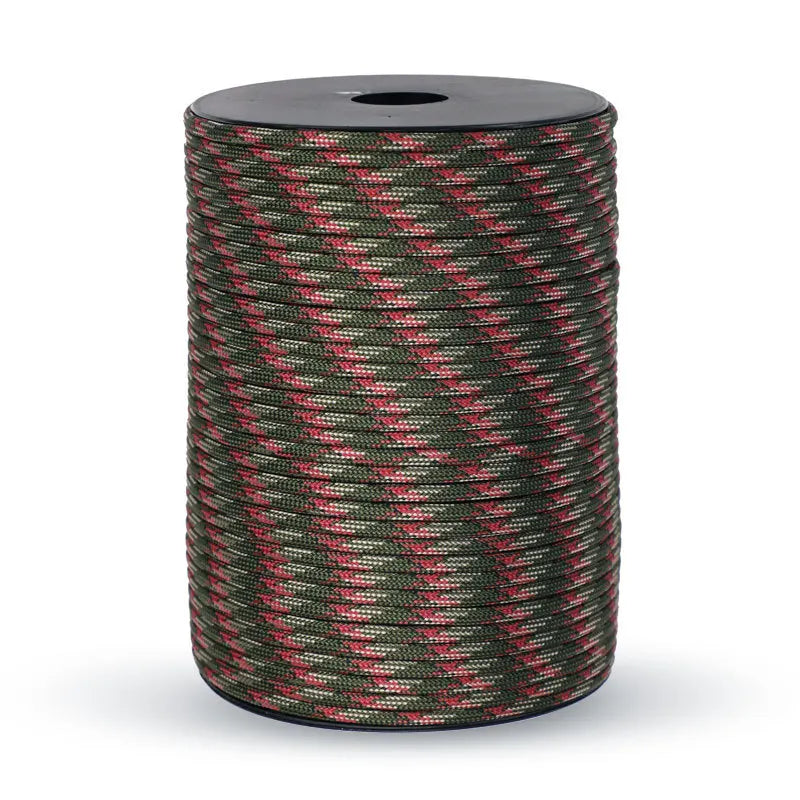 Norvo | 550 Militærstandard Paracord Seil: 100m 4mm Utendørs overlevelsesutstyr for fallskjerm, telt, lanyard, belte - 9-kjerne snor for camping & nødsituasjoner