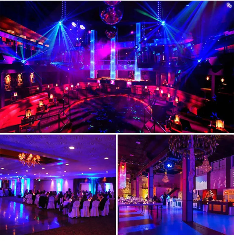 Norvo | 36W RGB LED Scenelys - Profesjonell DMX512 Stemmekontroll Disco Lys for KTV Bar Fest DJ, dekorativ effektprojeksjon