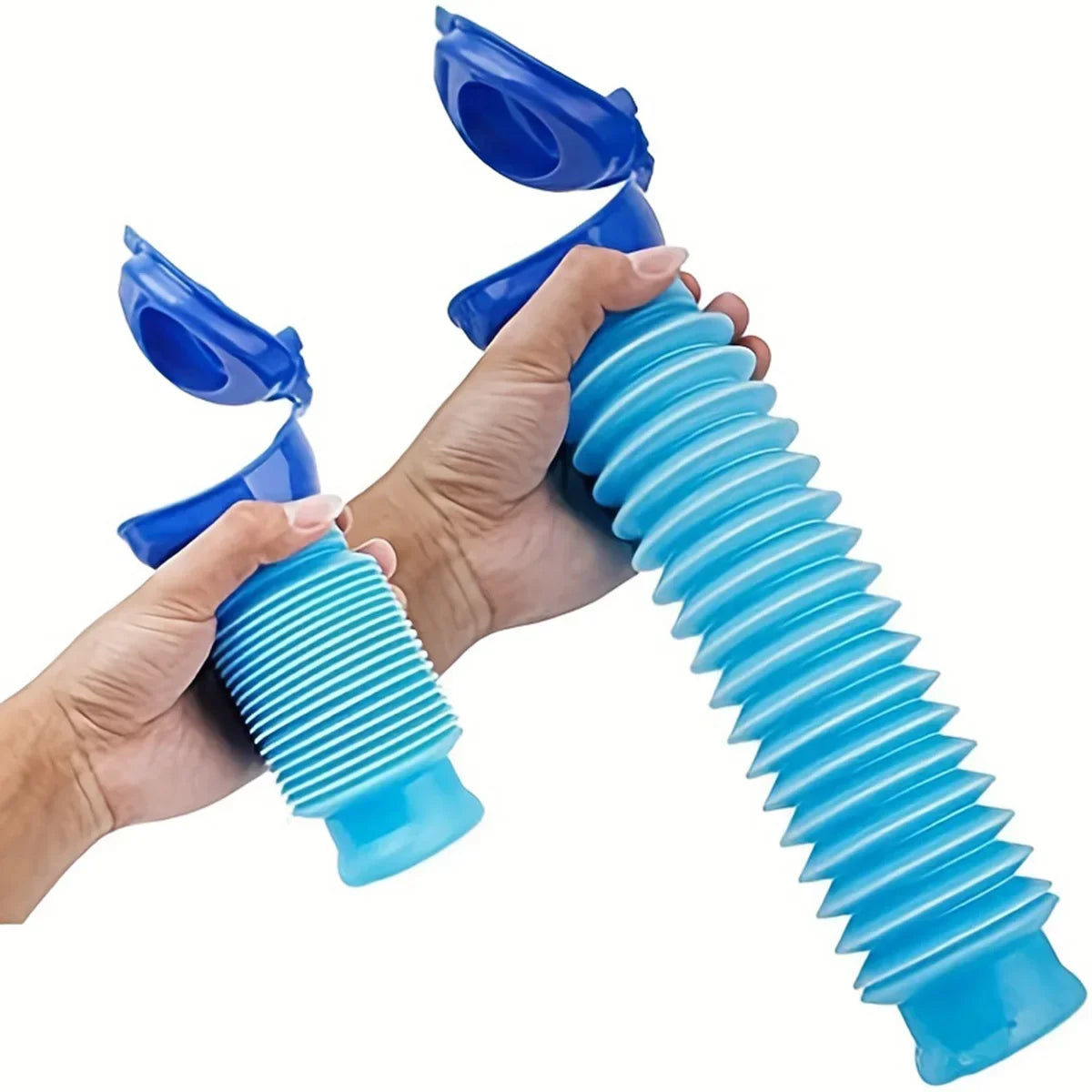 Norvo | Ansblue 750ML Bærbar Mini-Toalett Urinpose - Sammenleggbar og kompakt for reiser, camping og fotturer, egnet for kvinner, menn og barn