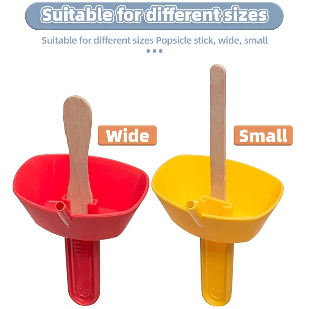 Norvo | Barn Messfri Is-Popsicle Holder med sugerør: Dryppfri iskremholder for rene frosne godsaker