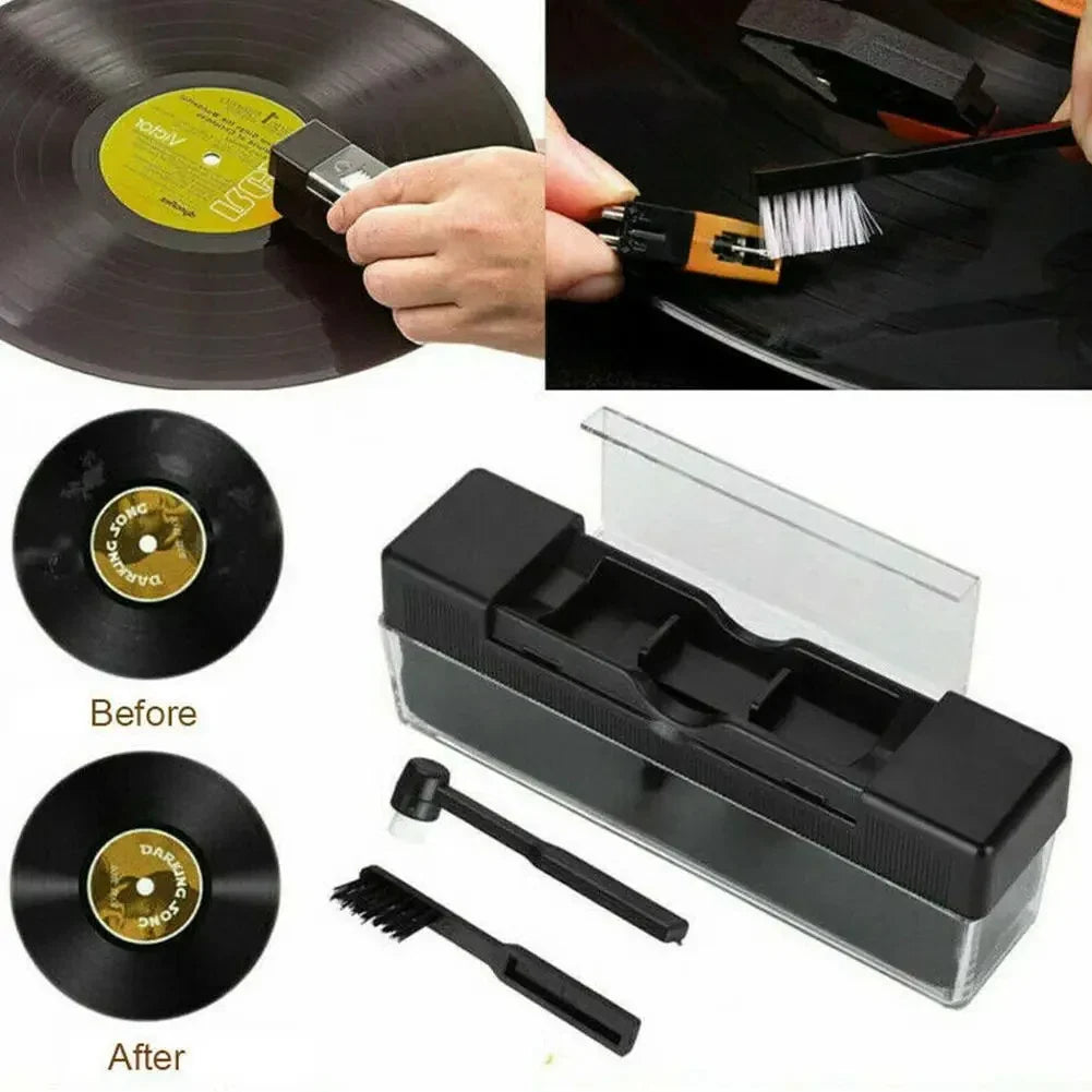 Norvo | Støvfri lyd: Vinylplater rengjøringsbørste - Antistatisk rengjøring for album, LP-er, CD-er, pickup-er, tastaturer og kameraobjektiver