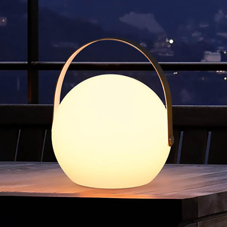 Norvo | Moderne Enkelhet Plast Rund Fyrkantet Hånd LED Bordlampe for Utendørs Patio