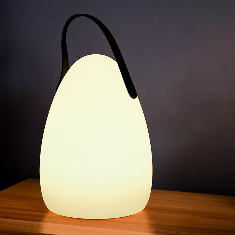Norvo | Moderne Enkelhet Plast Rund Fyrkantet Hånd LED Bordlampe for Utendørs Patio