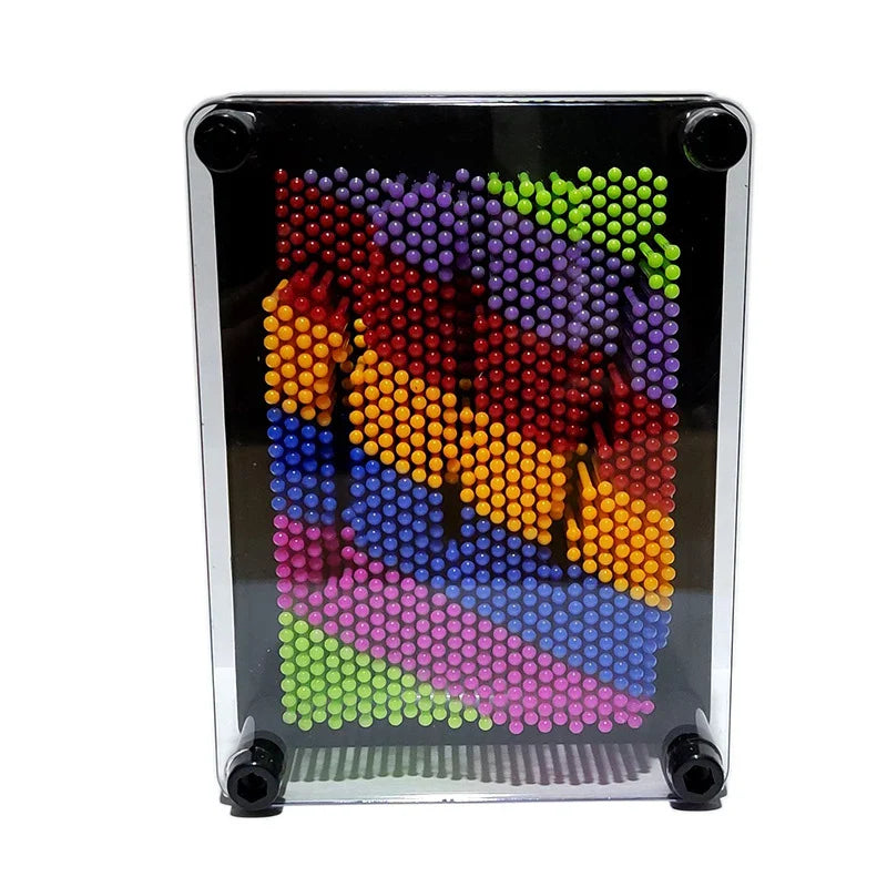 Vibrant 3D håndtrykk nålemaling leketøy - Fargerik pendel for barn, 12,5 cm Unik interaktiv lek