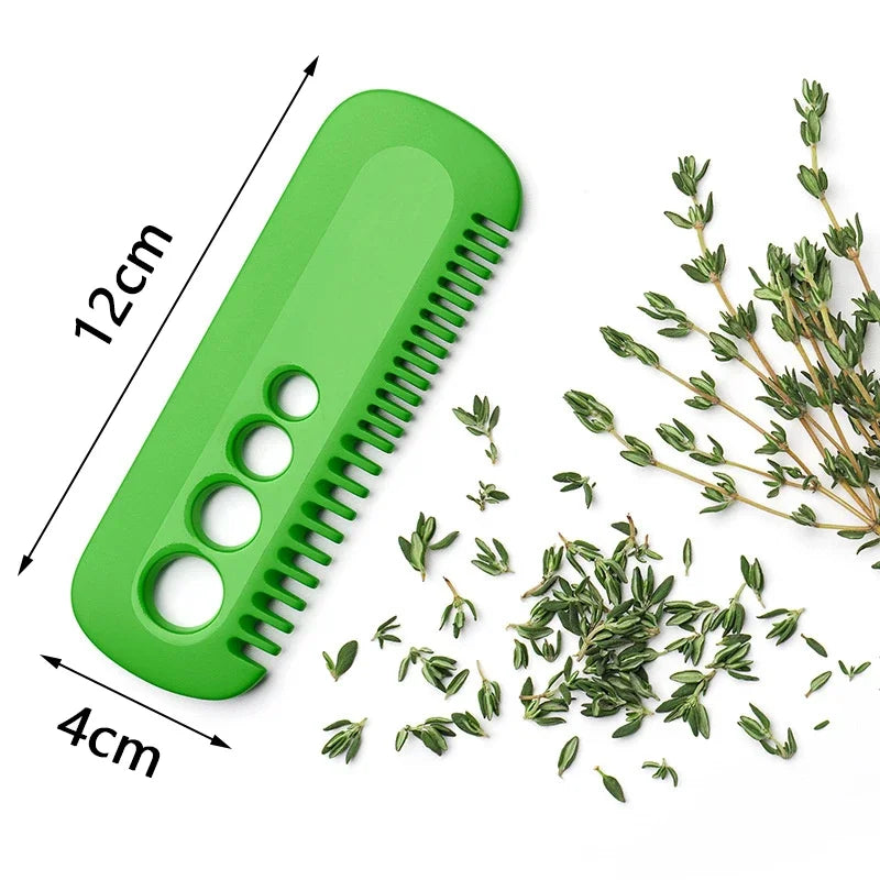 Norvo | Grønn Hurtig Urtefjerner for Grønnsaker | 4-i-1 Skraper for Persille, Koriander & Co. | Håndterlig Kjøkkenassistent laget av ABS Plast