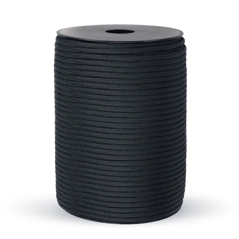 Norvo | 550 Militærstandard Paracord Seil: 100m 4mm Utendørs overlevelsesutstyr for fallskjerm, telt, lanyard, belte - 9-kjerne snor for camping & nødsituasjoner