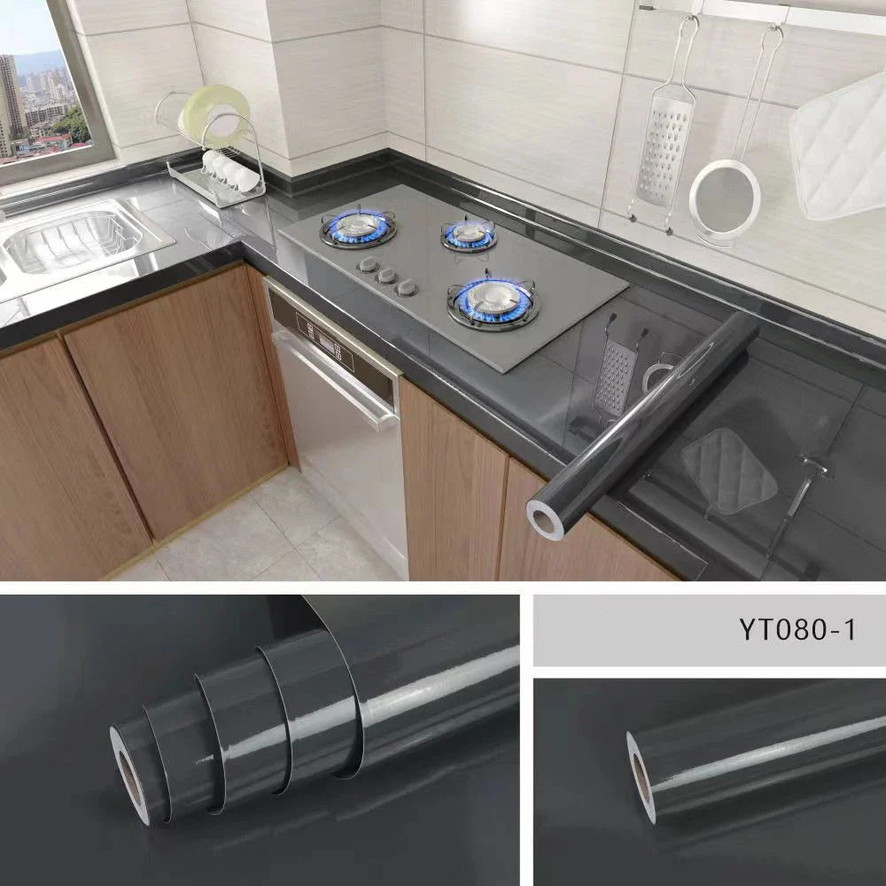 Norvo | Marmor Kjøkken Olje-proof Folie - Selvklebende vanntett Tapet for Komfyr, Benkeplate, Skap, Fliser Renovering