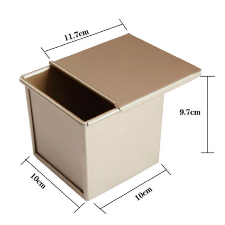 Norvo | Premium Non-stick Aluminiumlegering Toastbokser med lokk - Ulike størrelser (250g/450g/600g/750g/900g/1000g) for baking av brød og kaker