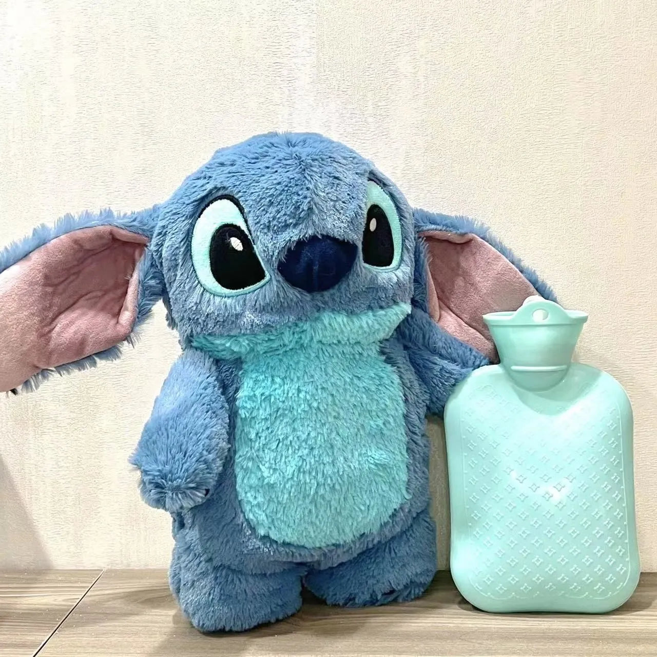 Norvo | Kawaii Turo Lilo Stitch Plysjteppe med Varmvannflaske.