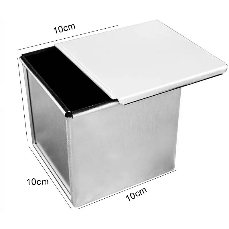 Norvo | Premium Non-stick Aluminiumlegering Toastbokser med lokk - Ulike størrelser (250g/450g/600g/750g/900g/1000g) for baking av brød og kaker