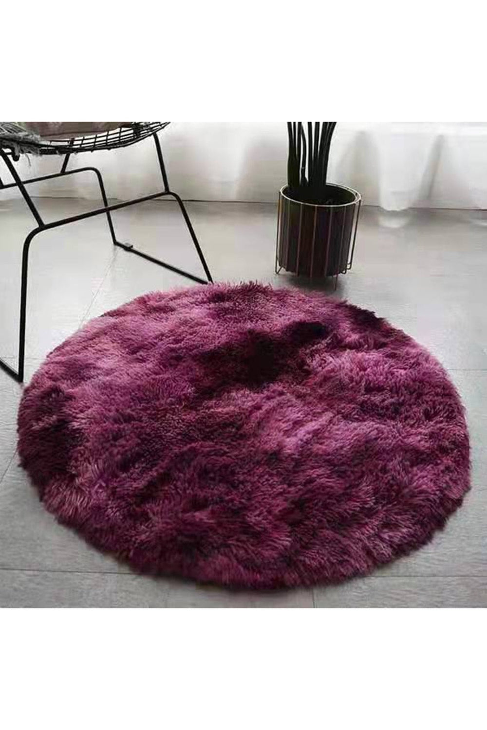Myk Fluffy Rund Teppe