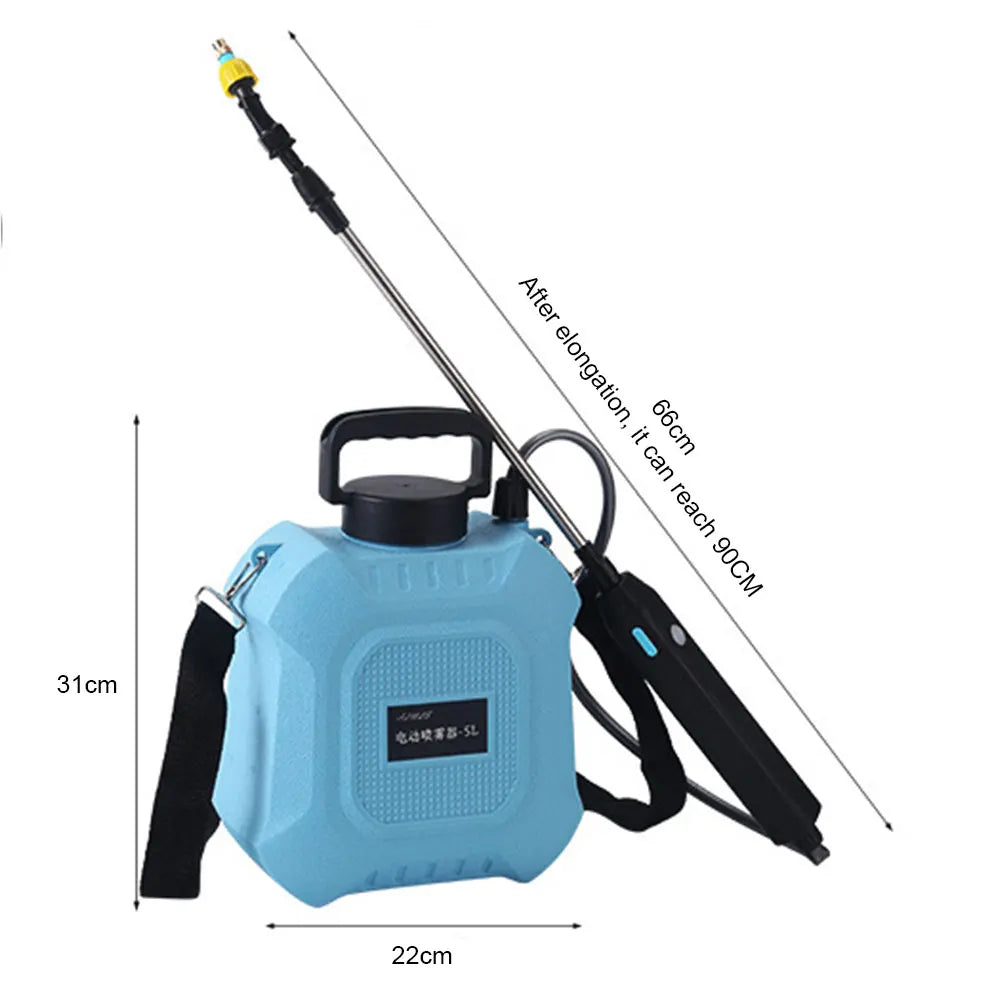 Norvo | SPRAYMATE Pro Batteri Trykksprøyter | 5 L Skulder Sprayflaske | USB Lading & Justerbar Dyse | For Hage, Rengjøring & Ugresskontroll