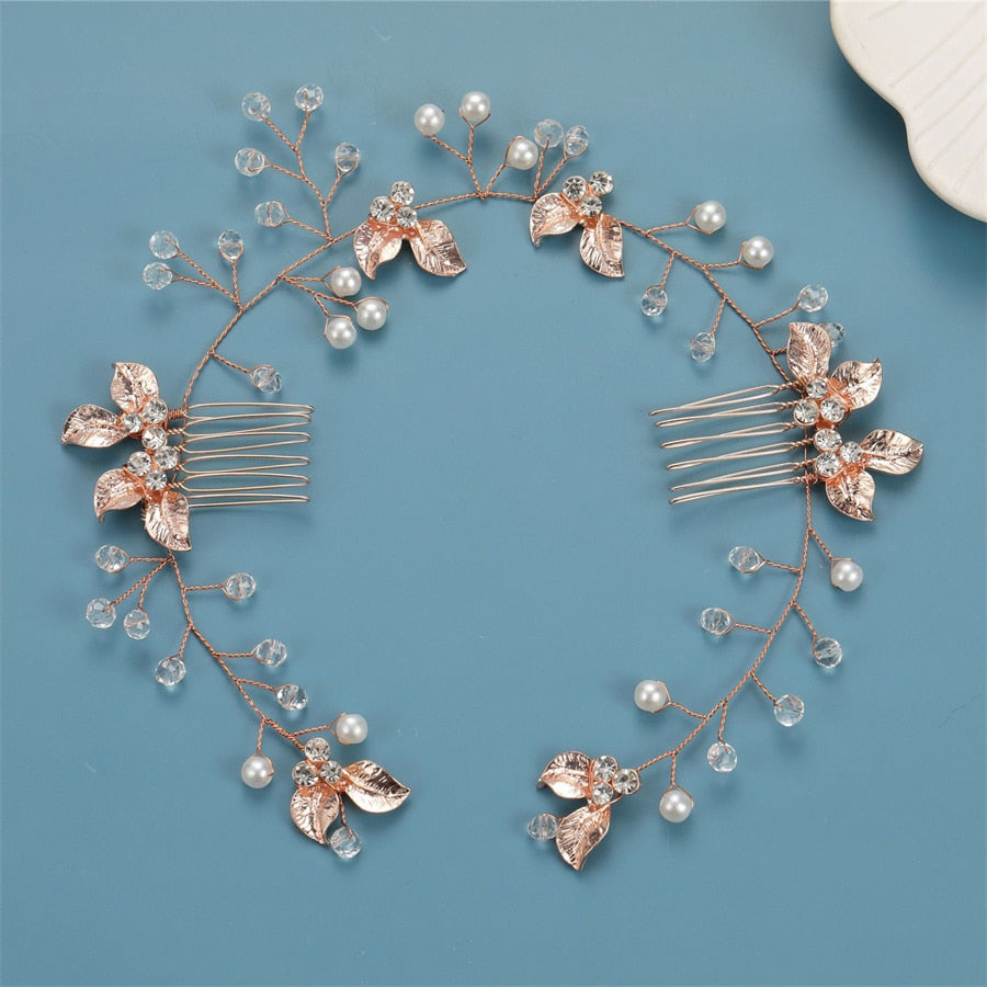 Norvo | Crystal Pearl Bryllups Hårtilbehør Sett