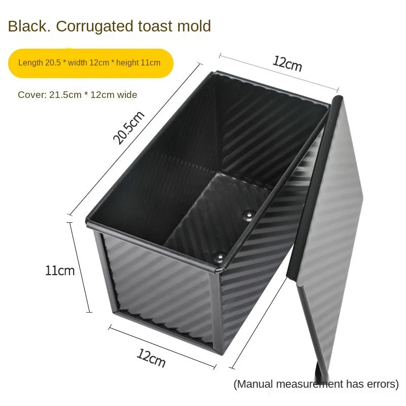 Norvo | Premium Non-stick Aluminiumlegering Toastbokser med lokk - Ulike størrelser (250g/450g/600g/750g/900g/1000g) for baking av brød og kaker