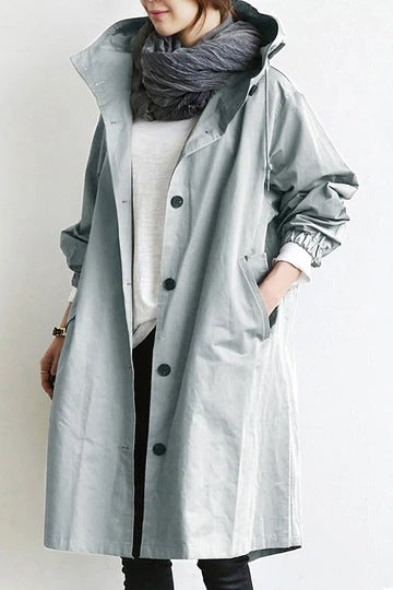 Norvo | Vanntett og vindtett trenchcoat for damer med hette
