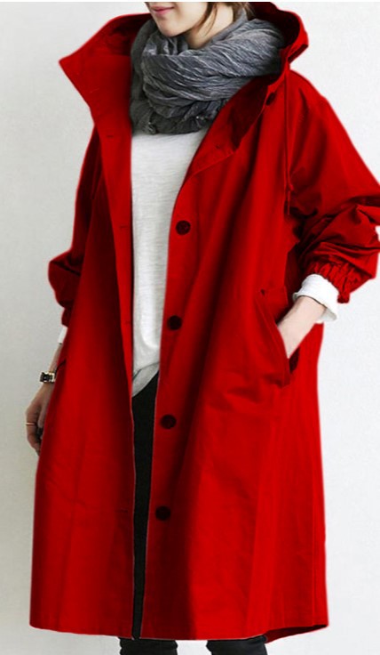 Norvo | Vanntett og vindtett trenchcoat for damer med hette