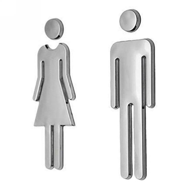 2 PCS 12cm Toalett /Baderom /WC Dør Veggskilt Skilt