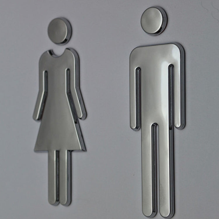 2 PCS 12cm Toalett /Baderom /WC Dør Veggskilt Skilt