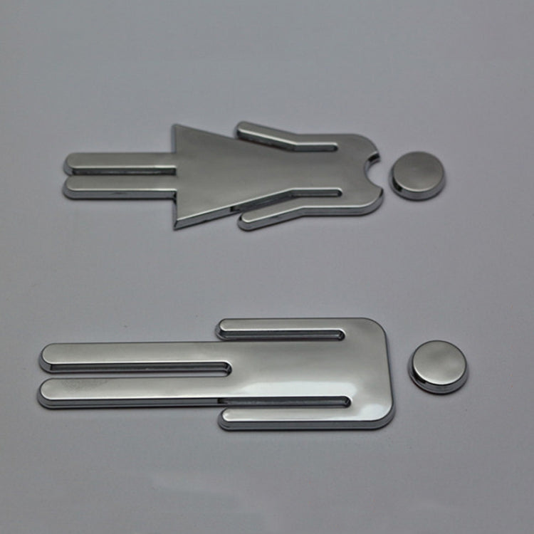 2 PCS 12cm Toalett /Baderom /WC Dør Veggskilt Skilt