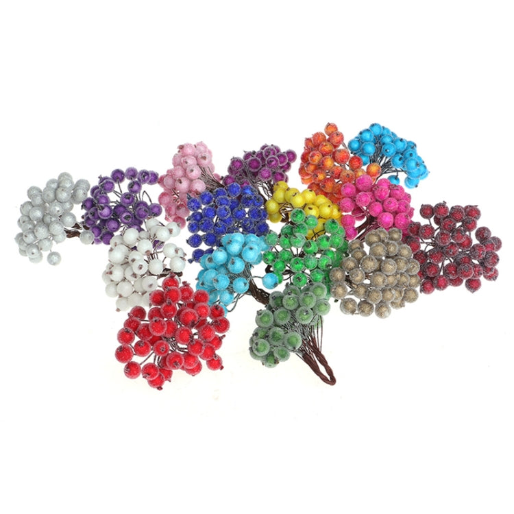 2 PCS 12mm Simulert Bær Frost Rød Liten Frukt Skum Bær DIY Tilbehør Blomsterarrangering Materiale (Rød)