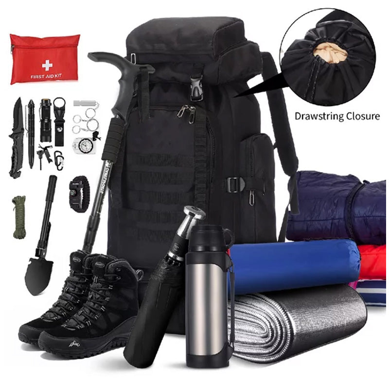 Norvo | Pack Ryggsekk Bag 100L Vanntett Taktisk Militær Vandring Camping BAG