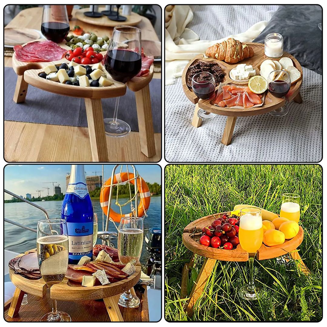 CheeseBoard Delights – Stilig Tre Piknik Tilbehør