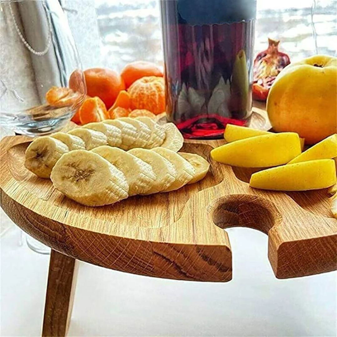 CheeseBoard Delights – Stilig Tre Piknik Tilbehør