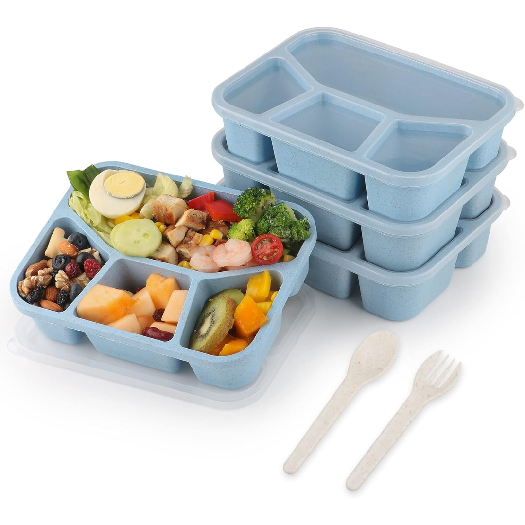 BentoBox – Sett med 4 Snacksbokser med Avdelinger