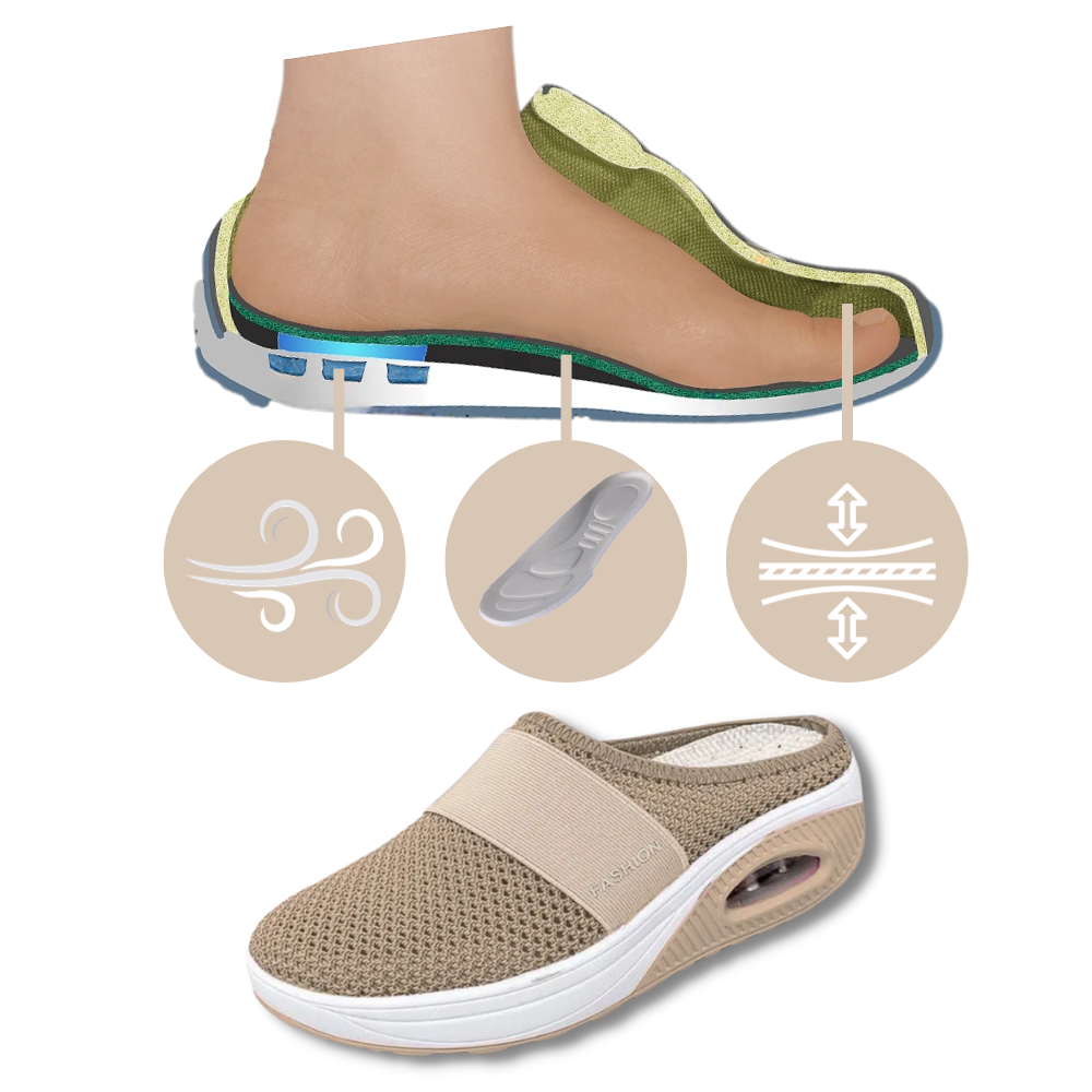 Diabetiske slip-on-sko med luftpute