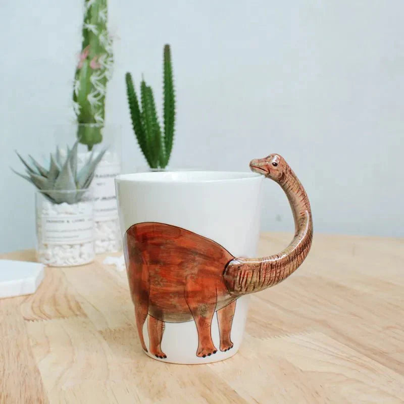 Kaffe kopp formet som dyr og dinosaur