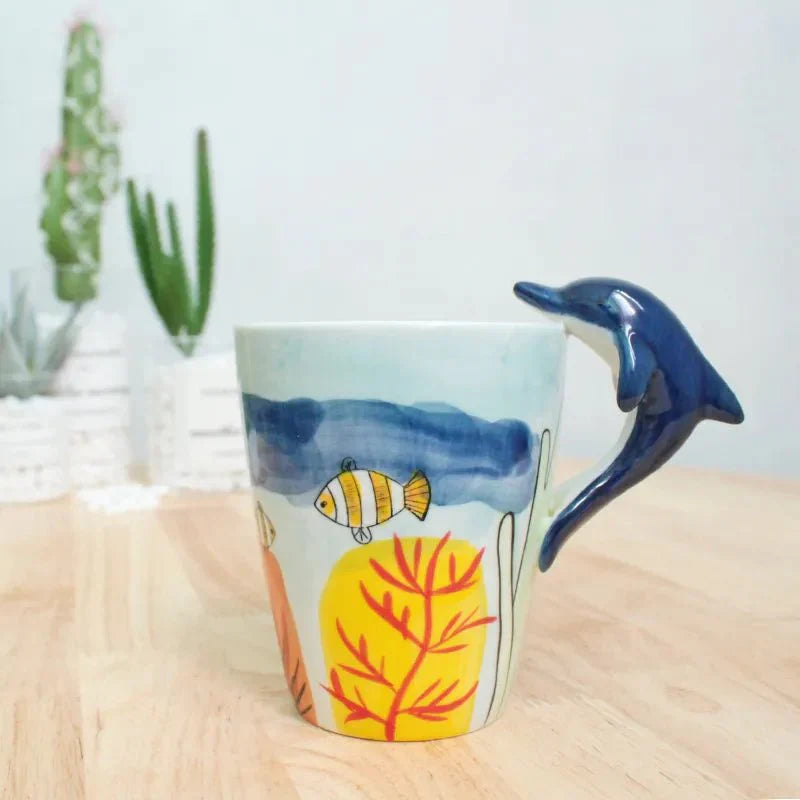 Kaffe kopp formet som dyr og dinosaur