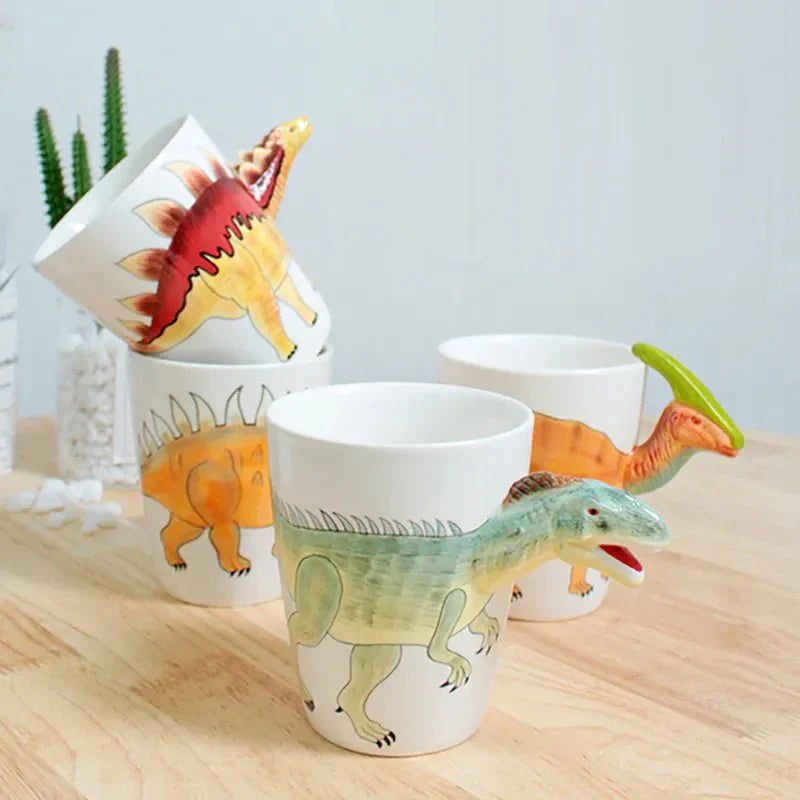 Kaffe kopp formet som dyr og dinosaur