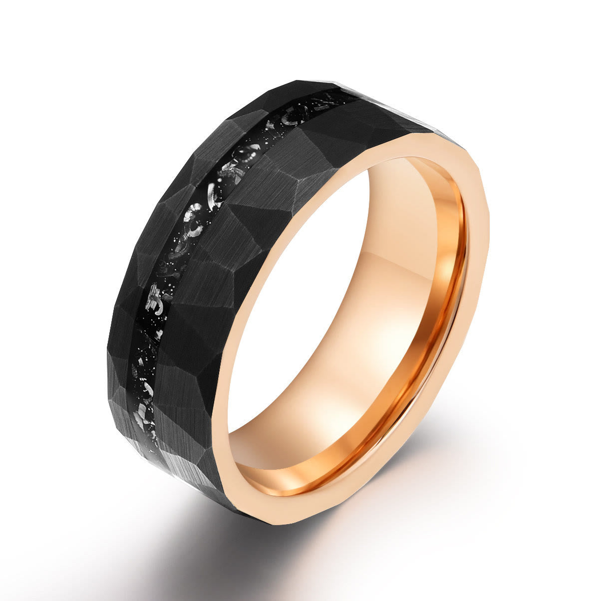Ares - 8mm svart turmalin wolframkarbid ring